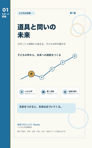 こどもの未来 第1巻 道具と問いの未来 表紙